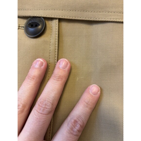 Rag & Bone Beverly Cropped Trench Coat Tan Brown Button Up Merino Wool Size L - Picture 5 of 9